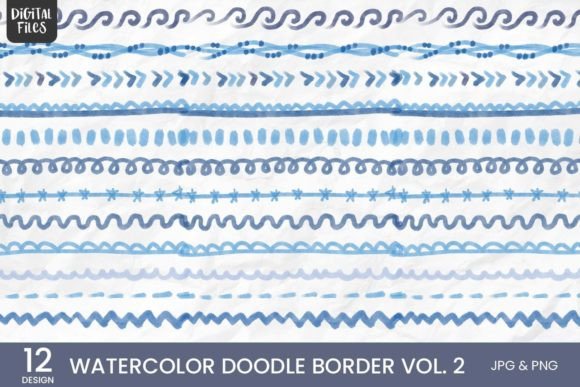 12 Watercolor Doodle Border Vol. 2: A Brand Designer’s Review for Real Local Business Branding