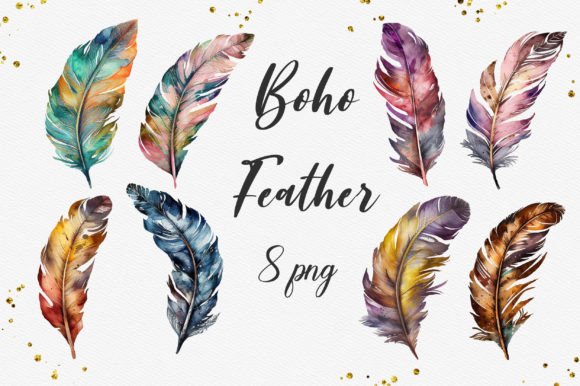 Boho Feather Watercolor Clipart: A Designer’s Review for Branding and Creative Projects