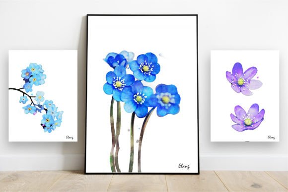 Forget Me Nots Flower Watercolor: A Soft, Artistic Illustration for Bloggers and Digital Publishers
