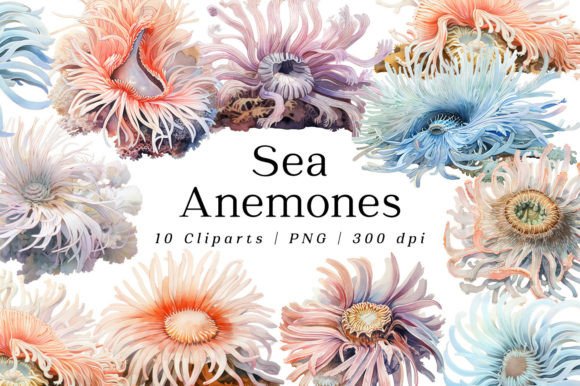 Sea Anemones Watercolor Cliparts: A Brand Designer’s Review for Marketing & Branding