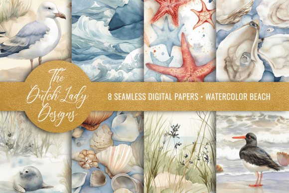 Seamless Watercolor Beach Patterns Review