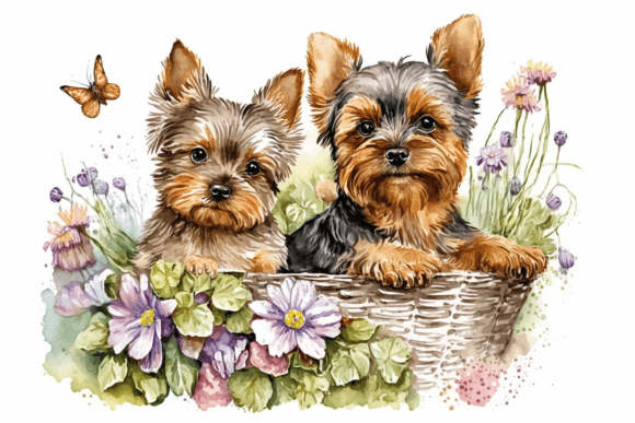 Spring Watercolor Yorkie Puppies: A Designer’s Review for Real Client Projects