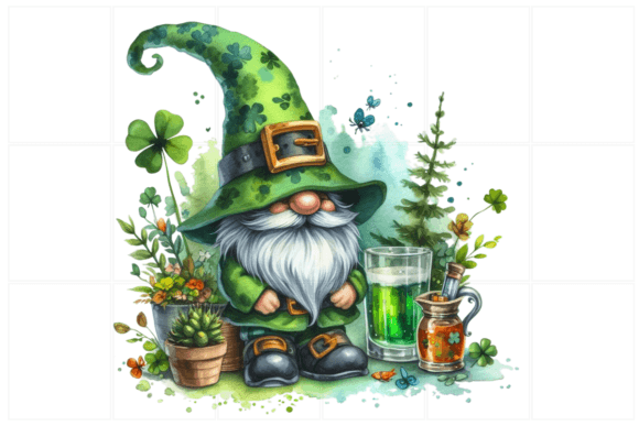 St. Patrick's Gnomes Watercolor PNG Illustrations Review