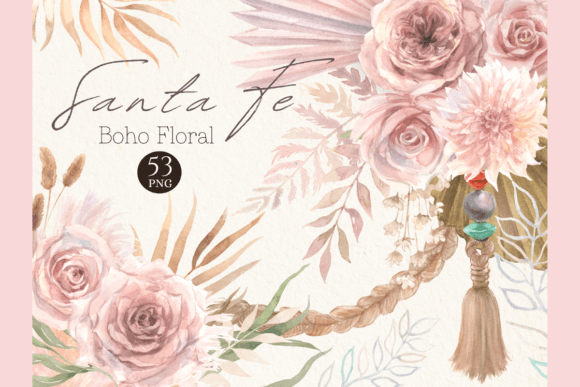 Watercolor Boho Gray Pink Floral Clipart: A Designer’s Real-World Review