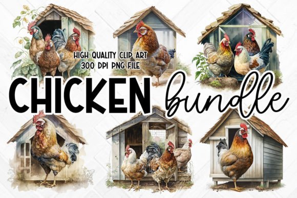 Watercolor Chicken Illustrations: A Fresh Design Asset for Local Branding
