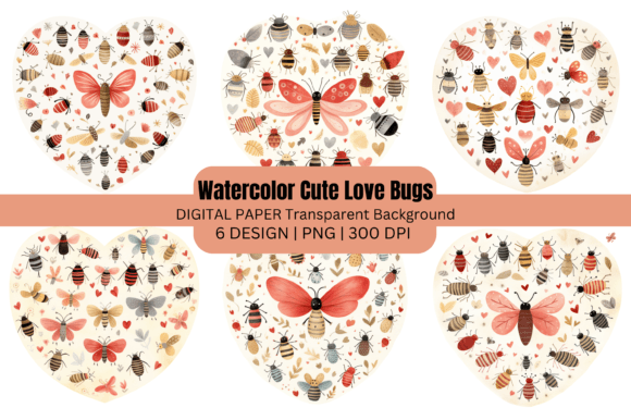 Watercolor Cute Love Bugs Clip Art Review