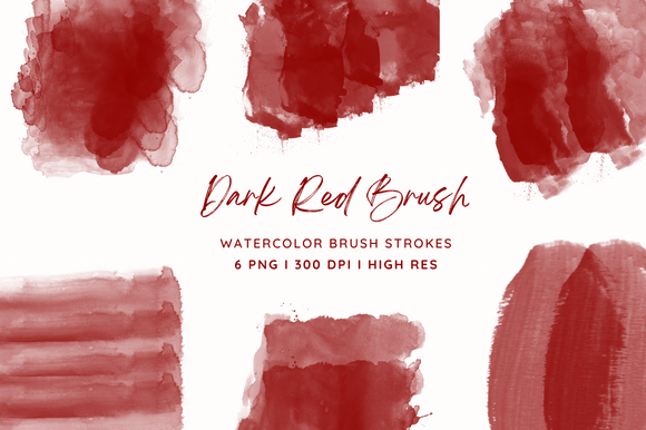 Watercolor Dark Red Brush: A Freebie Worth Testing for Real Design Projects