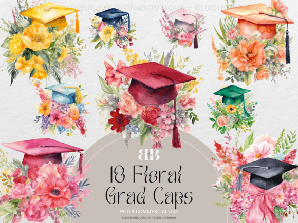Watercolor Floral Grad Cap Clipart PNGs: A Designer’s Honest Review for Real Client Projects