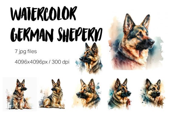 Watercolor German Shepherd Clipart: A Brand Designer’s Review for Marketing & Visual Content