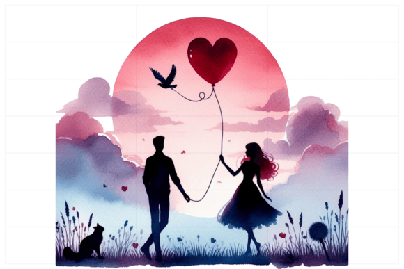 Watercolor Silhouetted Figures Balloon Review